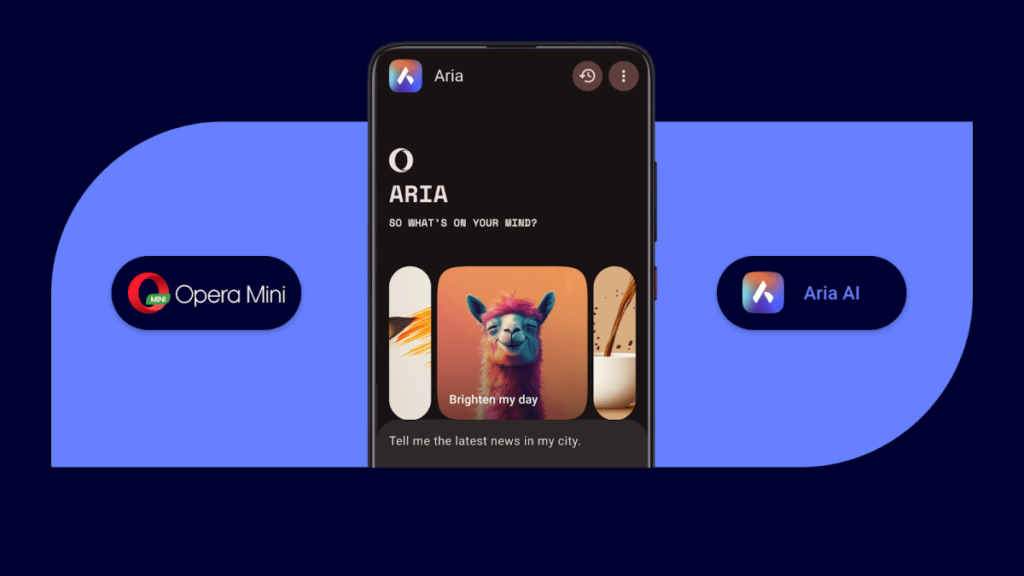 Opera ajoute son assistant Aria AI au mini-navigateur d’opéra