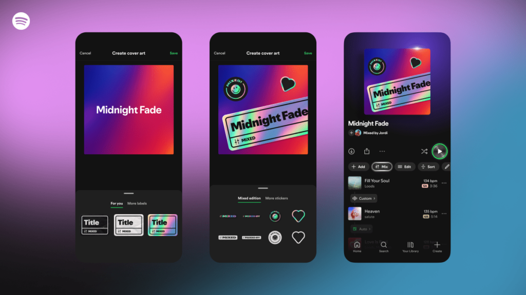 La dernière fonctionnalité de Spotify vous permet d’ajouter vos propres transitions aux listes de lecture