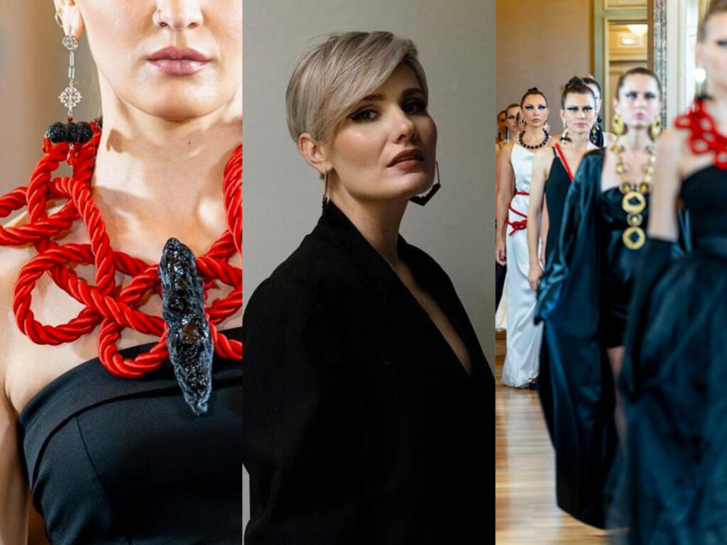 La marque de bijoux Karagundi présente une collection inspirée du charbon à la Fashion Week de Milan