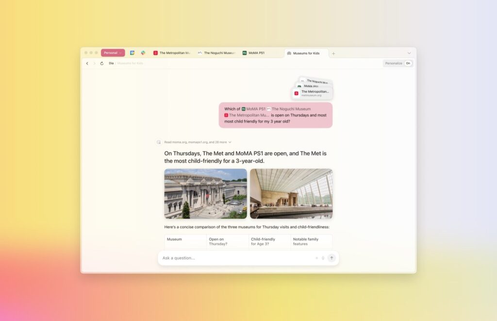 Le navigateur AI de Dia commence à ajouter les « plus grands succès » d’Arc à son ensemble de fonctionnalités