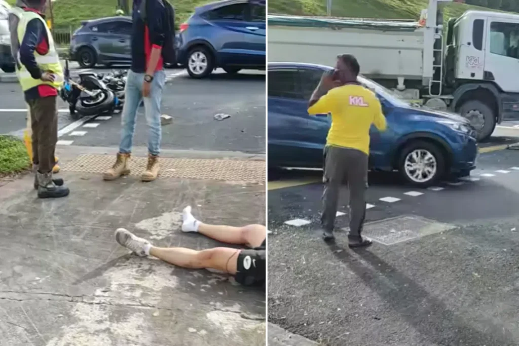 Un motocycliste de 25 ans transporté à l’hôpital après un accident à Woodlands