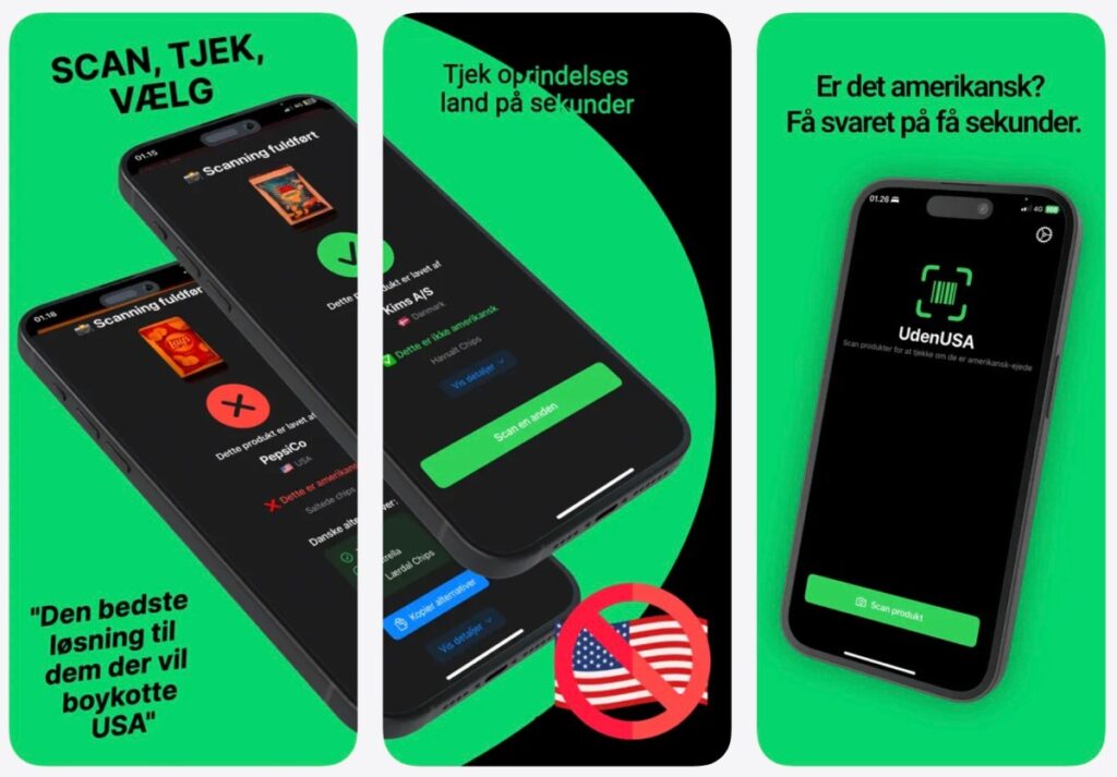 Les applications de boycott des produits américains arrivent en tête de l’App Store danois