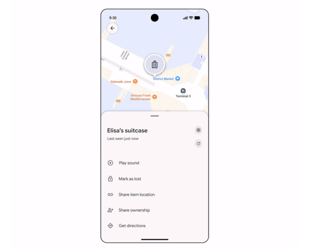 Les utilisateurs d’Android peuvent désormais partager des informations sur les balises de suivi avec les compagnies aériennes pour aider à localiser les bagages perdus