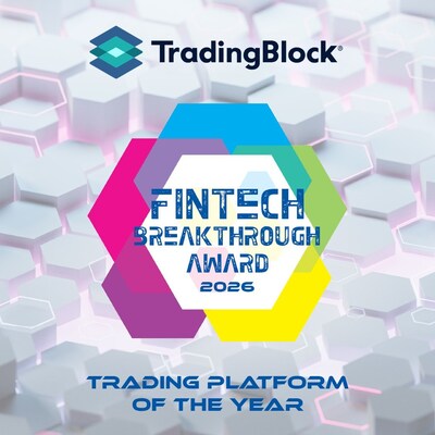 TradingBlock nommée « Plateforme de trading de l’année » dans le cadre du programme FinTech Breakthrough Awards 2026