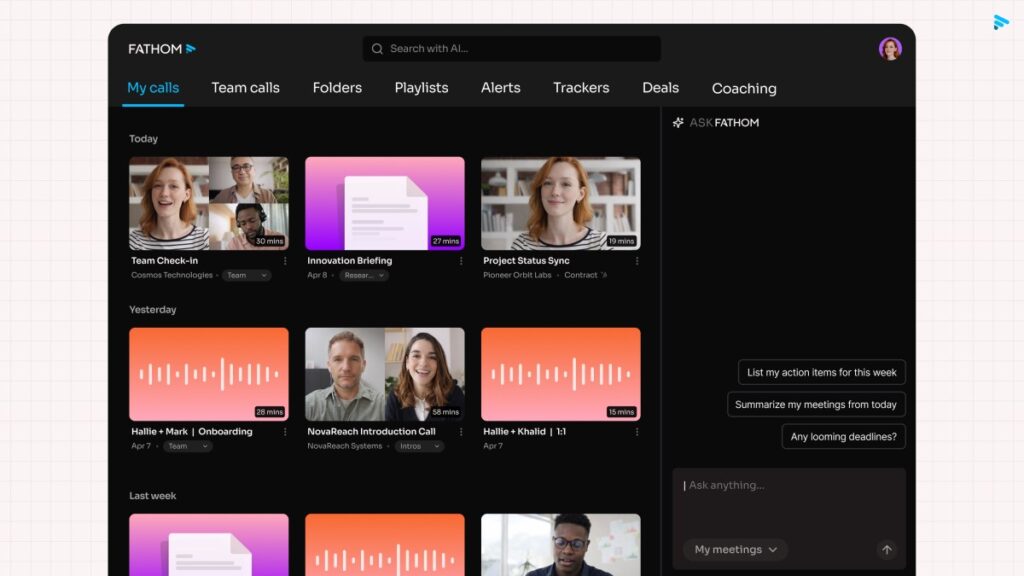 Fathom ajoute un mode de réunion sans robot dans le but de rivaliser avec Granola