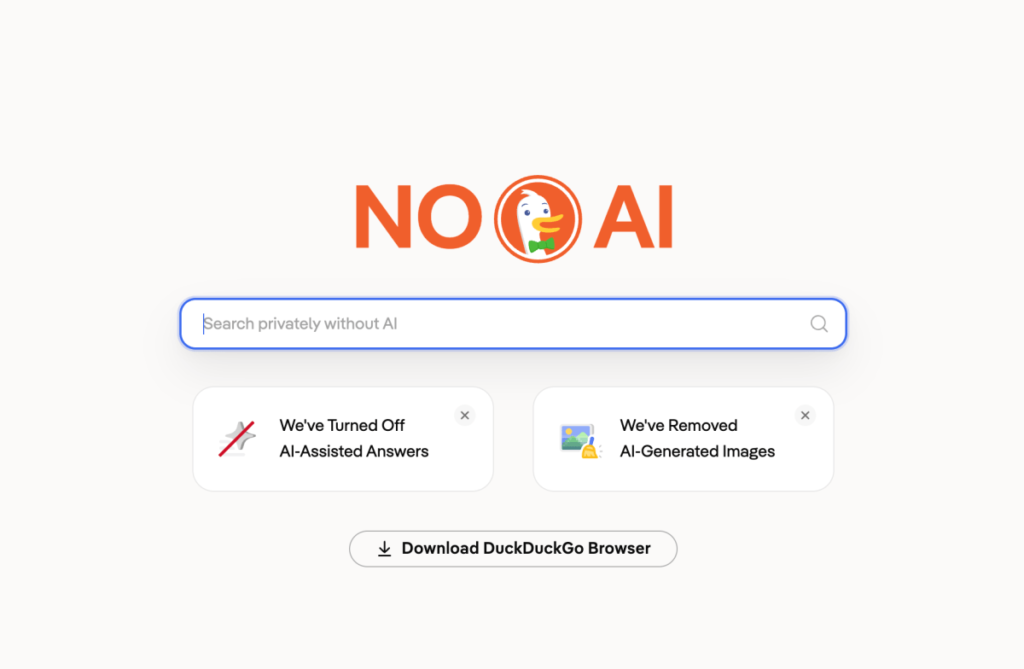 Les installations de DuckDuckGo ont augmenté de 30 % car les utilisateurs refusent d’être « gavés » par la recherche AI de Google