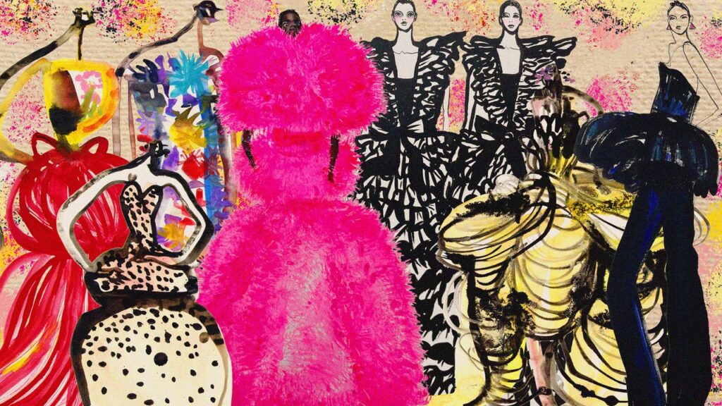 Deux illustrateurs de mode relèvent le défi de la collection haute couture automne-hiver 2026