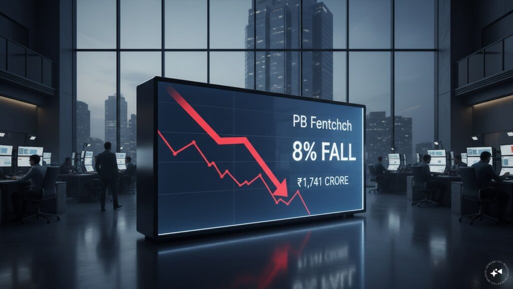 PB Fintech Block Deal : le cours de l’action chute de 8 % après le transfert d’actions d’une valeur de Rs 1 741 crore